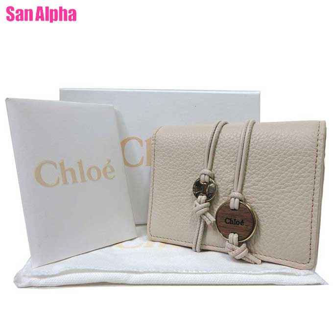 クロエ 財布（レディース） 【10%OFF 5/21 09:59迄】クロエ 財布 二つ折り財布(小銭入れあり) Chloe マロウ レザー スモール ウォレット CHC22AP332 I11 6H3 (ヌード) ブティック レディース 送料無料