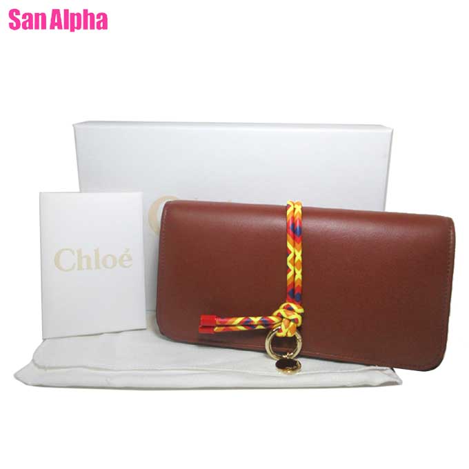 【1000円OFF 5/16 01:59迄】クロエ 財布 長財布 Chloe アルファベット レザー フラップ ロング ウォレット 二つ折り長財布 CHC22SP715G40 27S (ブラウン系) アウトレット レディース 送料無料