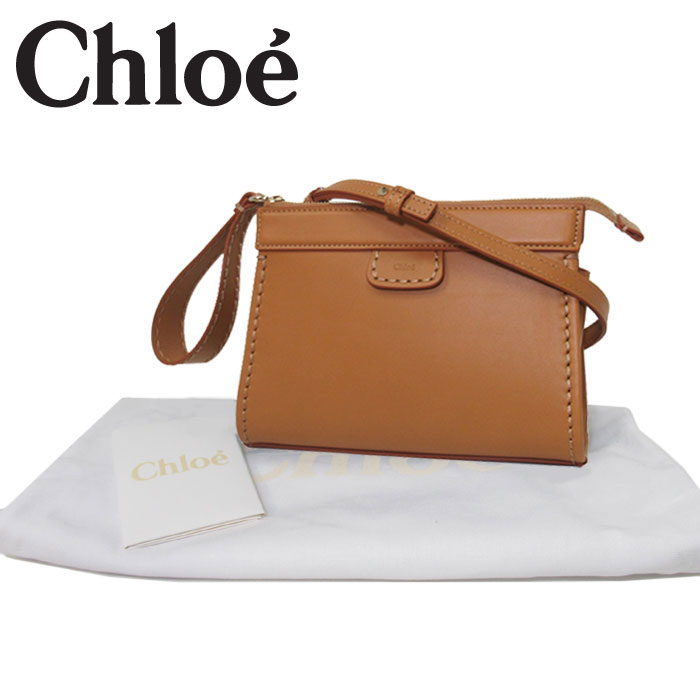 【10%OFF 5/21 09:59迄】クロエ バッグ ショルダーバッグ Chloe エディス 2WAY クロスボディポーチ クラッチバッグ 斜め掛け CHC22WP214I90 209(マスタングブラウン) レディース 送料無料