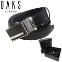 ダックス 【10%OFF 5/7 09:59迄】ダックス DAKS ベルト メンズ GB2145 BLACK 型押しレザー サイドリリースバックル アパレル 送料無料