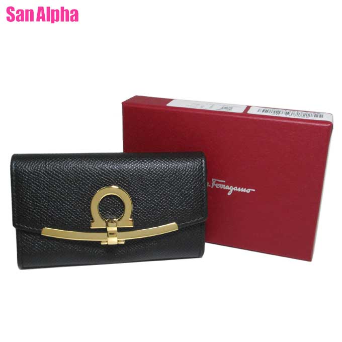 フェラガモ キーケース 【10%OFF 6/2 09:59迄】フェラガモ キーケース Salvatore Ferragamo ガンチーニ クリップ 22D151 0007 0010(ブラック) レディース 送料無料