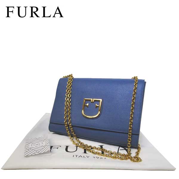 【＼1000円OFF／マラソン期間限定クーポン配布中】フルラ ブティック FURLA ショルダーバッグ 1021367 レザー チェーン ショルダー VIVA / PERVINCA(ブルー系)【レディース】【ギフト】