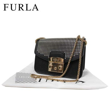 ●セットアイテム！！● フルラ FURLA ブティック ショルダーバッグ 806987+1014453 レザー×スタッズ ”ボディー/取り外し可能フラップ”セット ミニ ポシェット / ショルダー ONYX(ブラック)【RCP】【楽天カード分割】【レディース】