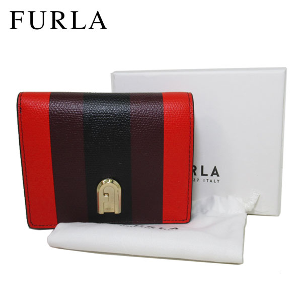 フルラ 財布 レディース フルラ 財布 二つ折り財布 FURLA 1927 S バイ フィールド ウォレット 1056390 FUOCO+BURGUNDY(レッド系マルチ×ブラック) ブティック レディース 送料無料