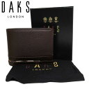 【最大700円OFFクーポン】ダックス 財布 二つ折り財布(小銭入れなし) DAKS GWSS20071(ダークブラウン系) メンズ 送料無料