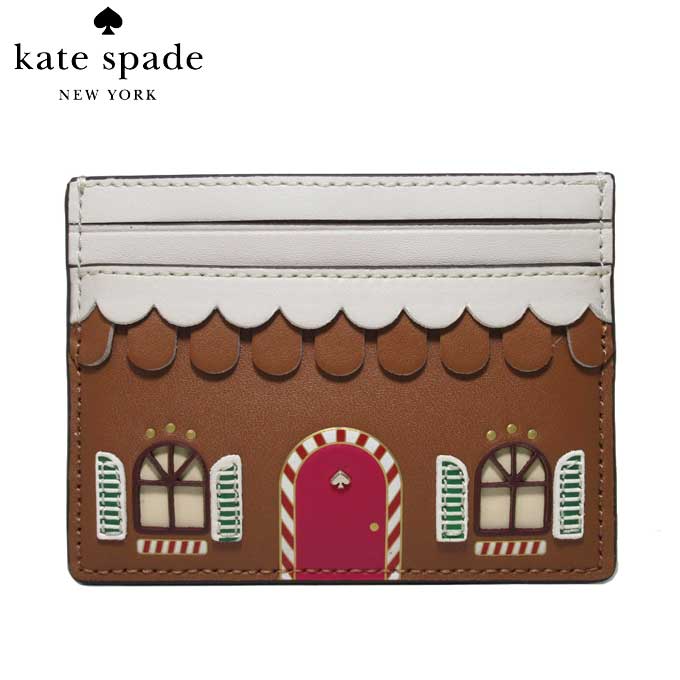 ケイトスペード ニューヨーク カードケース kate spade new york ジンジャーブレッド レザー スモール スリム カード ホルダー K9334 960(ブラウン系マルチカラー) アウトレット レディース 【メール便対応(ネコポス)】