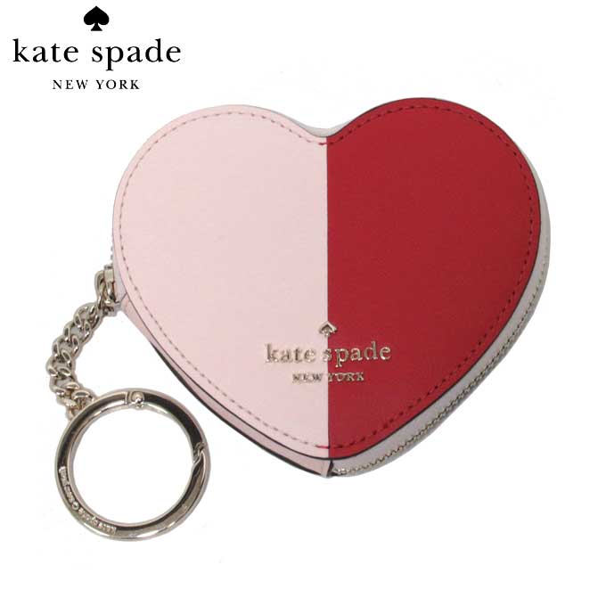 【10%OFF 5/7 09:59迄】ケイトスペード 財布 コインケース kate spade ハートモチーフ バイカラー レザー キーリング付き 小銭入れ 小物入れ キーケース KA515 650(ピンク×レッド系 マルチ) アウトレット レディース 送料無料のサムネイル