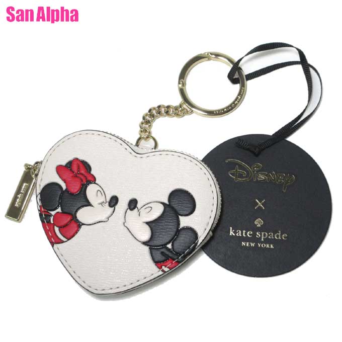 ケイトスペード 【10%OFF 6/2 09:59迄】ケイトスペード キーリング キーホルダー kate spade × Disney ディズニー ミニー ミッキー ハート 3D コインケース KG657 960 (パーチメント) アウトレット レディース 送料無料