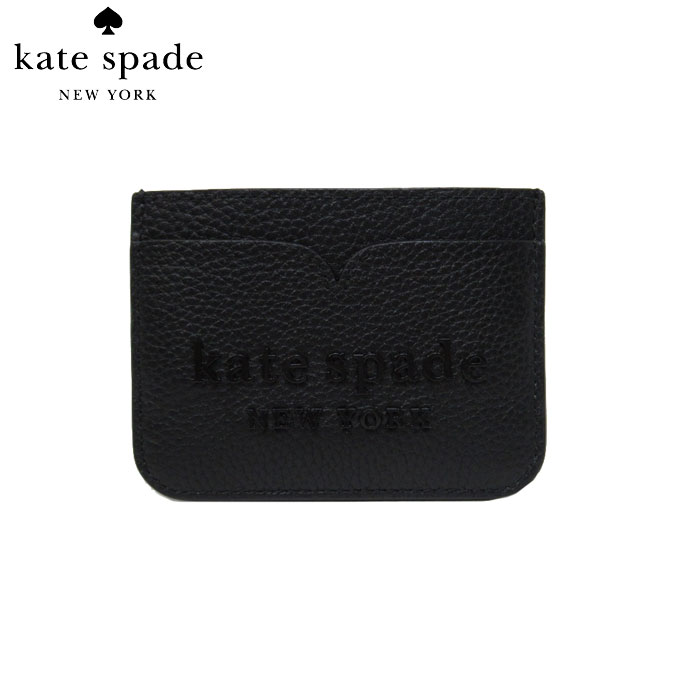 ケイト・スペード ニューヨーク ケイトスペード ブティック kate spade カードケースPWRU7976-001 シャドウ レザー ロゴ スリム カードケース shadow / card holder / black(001):ブラック【メール便対応(ネコポス)】 レディース