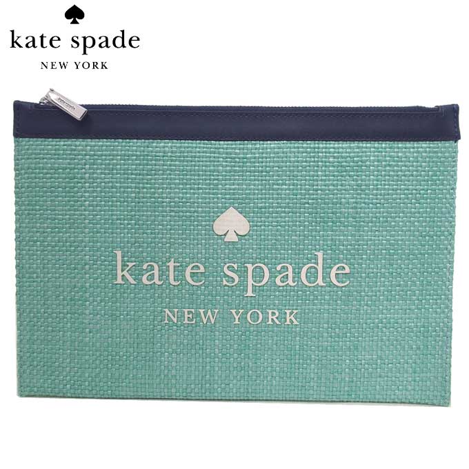 ケイトスペード ポーチ レディース kate spade WLR00466 468 ストロー aqua bloom アウトレット 送料無料【ギフト】