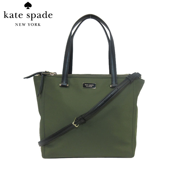 ケイト・スペード アウトレット kate spade トートバッグ WKRU5918-355 medium satchel / dawn ナイロン ショルダー付き 2WAY トート sapling(355)：ミリタリーグリーン系【RCP】【楽天カード分割】【レディース】