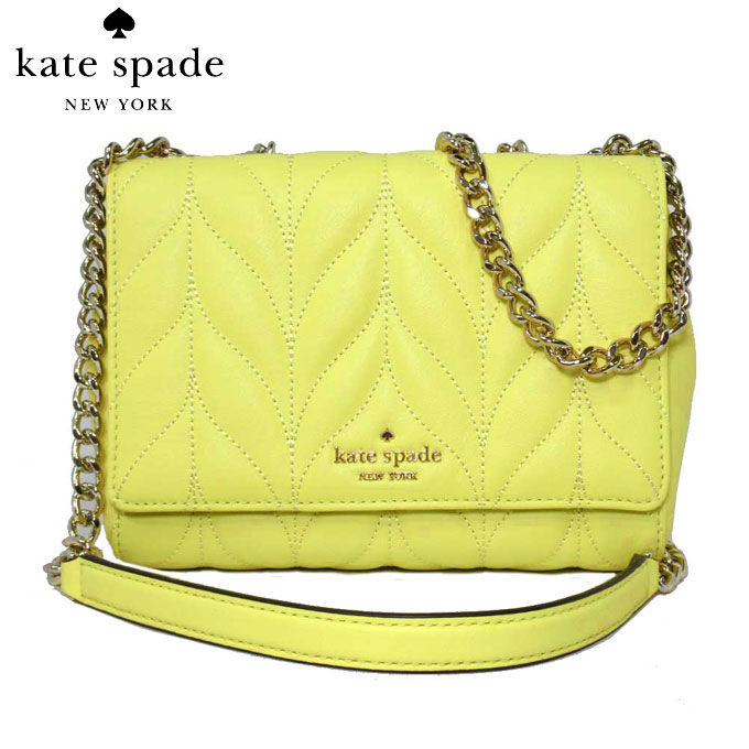 ライム ショルダーバッグ レディース 【10%OFF 6/2 09:59迄】ケイトスペード ショルダーバッグ kate spade WKRU5760-700(イエロー系) キルティング調 レザー チェーン ミニ ポシェット limelight アウトレット レディース