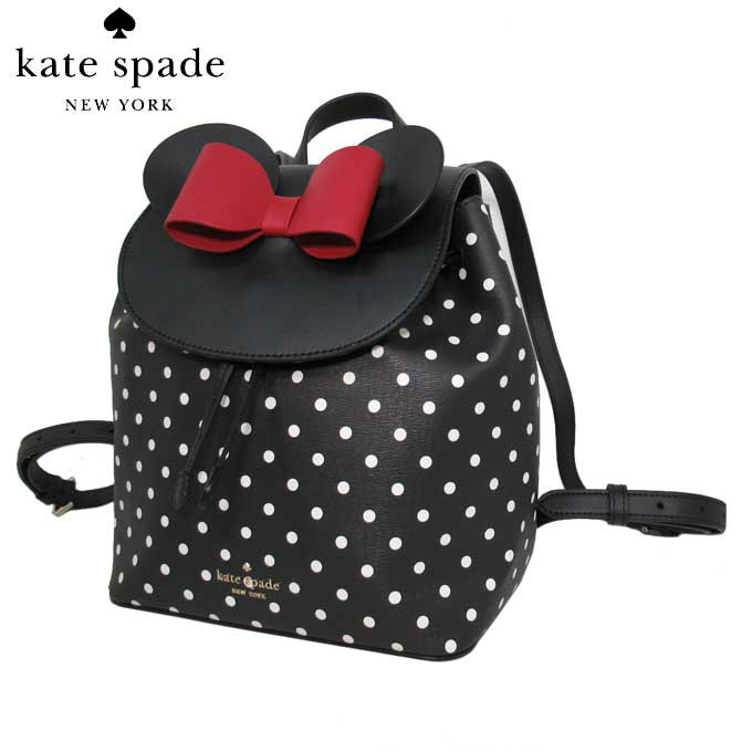 ケイトスペード リュック ショルダーバッグ K4642 001 レザー ディズニー コラボ ミニーマウス バックパックdisney kate spade アウトレット 送料無料