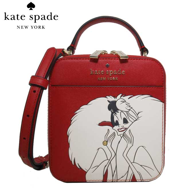 ケイトスペード 【1000円OFF 6/11 01:59迄】ケイトスペード ショルダーバッグ kate spade レザー ディズニーコラボ 101匹わんちゃん 「クルエラ」モチーフ バニティ ミニバッグ 斜めがけ K8097 600(レッドマルチ) アウトレット レディース 送料無料