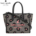 ケイトスペード トートバッグ レディース ケイトスペード バッグ トートバッグ kate spade キャンバス エラ ヘリンボーン フローラル 2WAY スモール トート K8208-001(ブラック×マルチカラー) アウトレット kate spade 送料無料