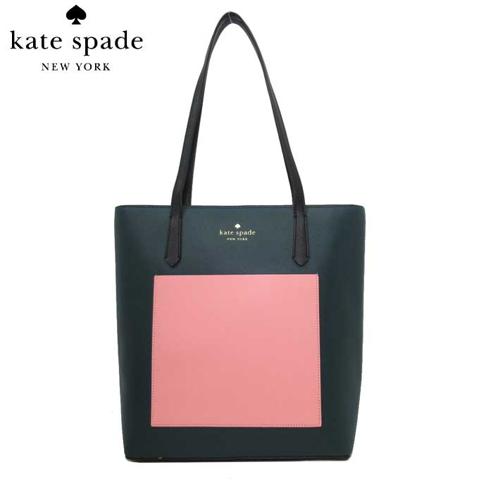 【1000円OFF 5/16 01:59迄】ケイトスペード トートバッグ kate spade サフィアーノPVC カラーブロックトート K8213 300 (グリーン系×ピンク系) アウトレット レディース 送料無料