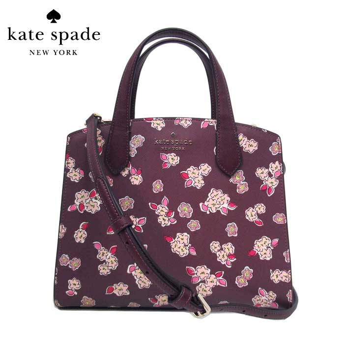 ケイトスペード バッグ ハンドバッグ kate spade ティンセル サフィアーノPVC フロステッド フローラル 2WAY サッチェル 斜めがけ K9339 600(ワイン系マルチ) kate spade アウトレット レディース 送料無料