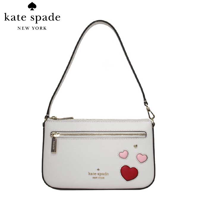 ケイトスペード ポーチ（レディース） 【10%OFF 5/21 09:59迄】ケイトスペード ポーチ kate spade スウィートハート レザー リストレット KA613 960(ホワイト系マルチ) アウトレット 送料無料