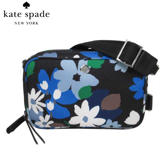 【1000円OFF 9/11 01:59迄】ケイトスペード アウトレット kate spade ショルダーバッグ WKR00416-098 キャンバス フラワー ミニ カメラバッグ blackmulti(098)【レディース】【ギフト】