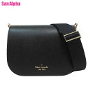 【10%OFF 5/7 09:59迄】ケイトスペード バッグ ショルダーバッグ kate spade サフィアーノ レザー マディソン サドルバッグ 斜め掛け KC438 001 (ブラック) アウトレット レディース 送料無料