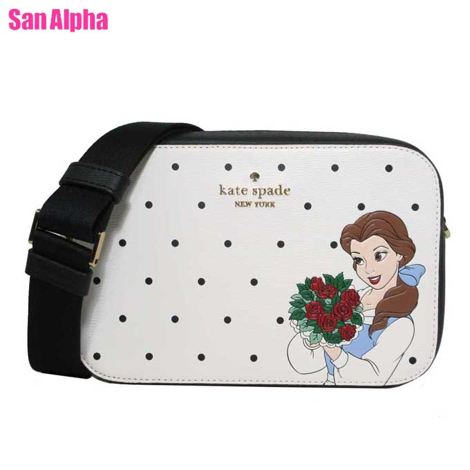 【10%OFF 5/21 09:59迄】ケイトスペード バッグ ショルダーバッグ kate spade × Disney ディズニー 美女と野獣 ベル ドット柄 ミニ カメラバッグ 斜め掛け KE656 250(オフホワイト系×マルチカラー) アウトレット レディース 送料無料