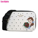 【10%OFF 5/7 09:59迄】ケイトスペード バッグ ショルダーバッグ kate spade × Disney ディズニー 美女と野獣 ベル ドット柄 ミニ カメラバッグ 斜め掛け KE656 250(オフホワイト系×マルチカラー) アウトレット レディース 送料無料