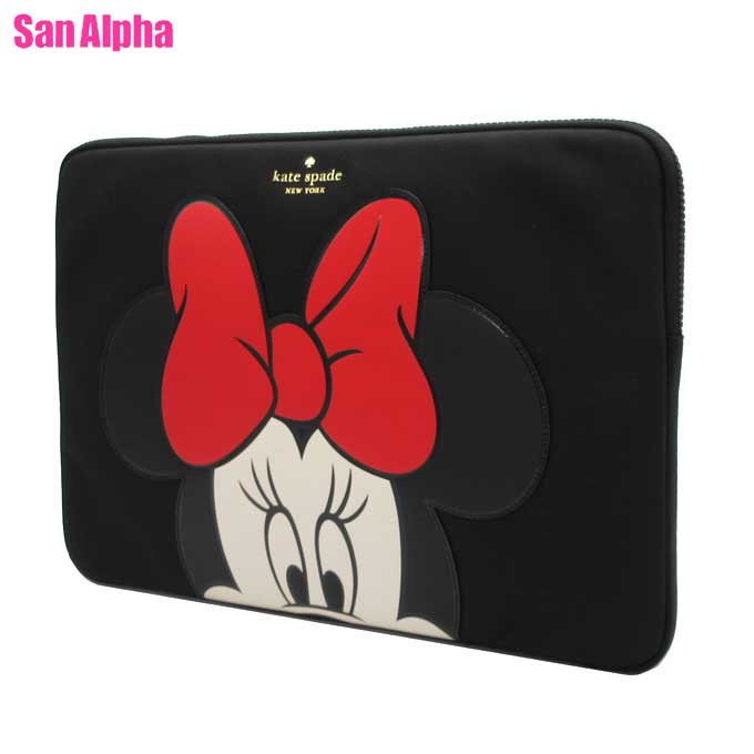【1000円OFF 10/17 AM9:59迄】ケイトスペード ニューヨーク ポーチ PCケース kate spade new york Disney ディズニー コラボ ミニーマウス ユニバーサル ラップトップ スリーブ KG703 001(ブラック×マルチカラー) レディース アウトレット 送料無料のサムネイル