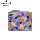 【10%OFF】ケイトスペード ブティック kate spade 財布 PWRU7758-343 レザー フラワー/花柄 スモールウォレット/財布 spencer glitter wlflr small bifold wallet / moonglow(343):ライトブルー系×マルチカラー【レディース】