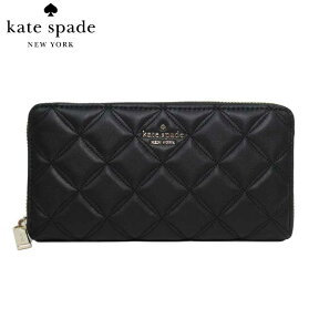 ケイトスペード 長財布 kate spade レディース wlru6340-001(ブラック) キルティング調 レザー ナタリア ラージ コンチネンタル ウォレット ラウンドジップ アウトレット 送料無料