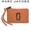 【10%OFF 4/21 09:59迄】マークジェイコブス 財布 MARC JACOBS レザー ザ クロコ エンボス トップ ジップ マルチ ウォレット L字ジップ ウォレット キーリング付き S155L01SP22 0004 800(オレンジ系) レディース 送料無料