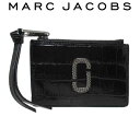 楽天SanAlpha（サンアルファ）マークジェイコブス 財布 MARC JACOBS レザー ザ クロコ エンボス トップ ジップ マルチ ウォレット L字ジップ ウォレット キーリング付き S155L01SP22 0004 001（ブラック） レディース 送料無料