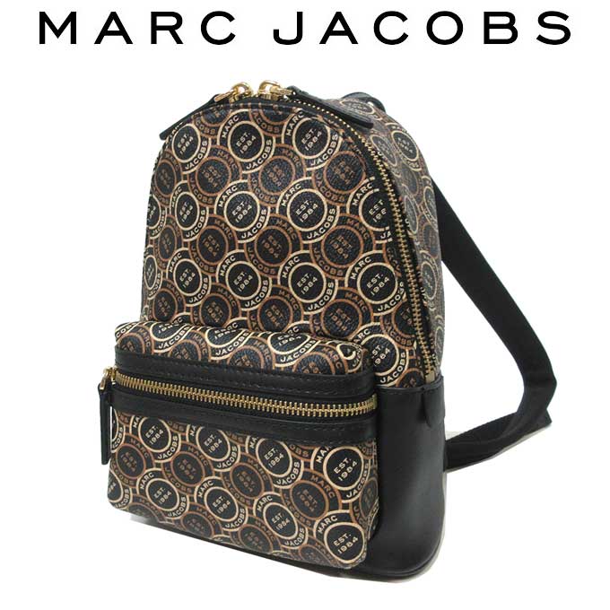 マーク ジェイコブスリュック（レディース） マークジェイコブス バッグ リュック MARC JACOBS サークルロゴ PVC ミニ リュック バックパック H303M12FA22 002 BLACK MULTI (ブラックマルチ) レディース アウトレット 送料無料