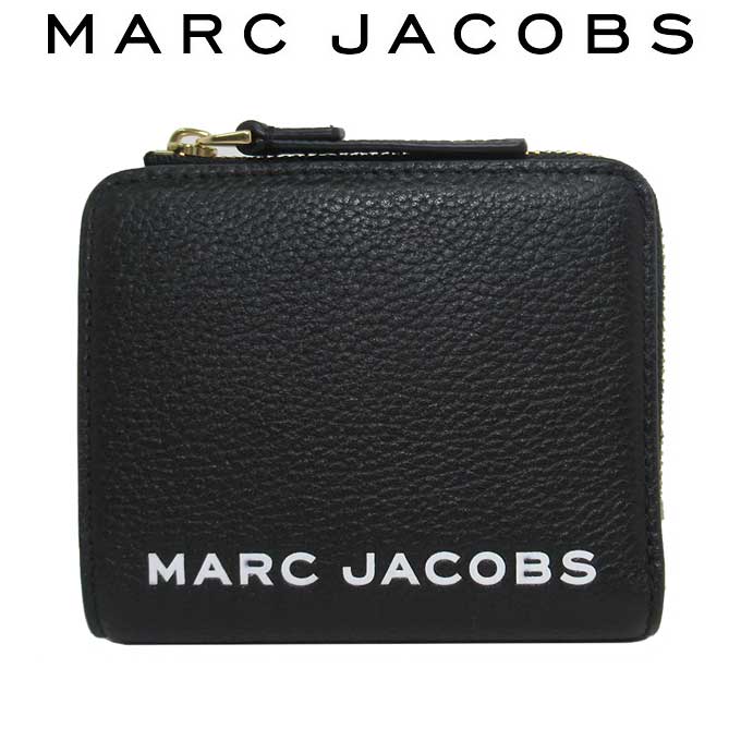 マーク ジェイコブス 二つ折り財布 レディース マークジェイコブス 財布 二つ折り財布 MARC JACOBS レザー ザ ボールド ミニ コンパクト ジップ ウォレット M0017140-008(ニュウブラック) レディース 送料無料