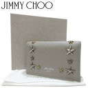 ジミーチュウ 【1000円OFF 4/27 09:59迄】ジミーチュウ カードケース JIMMY CHOO スタースタッズ レザー カードホルダー 名刺入れ NELLO UUF 101953 MOONSTONE / MIX(0222：グレー系) レディース 送料無料