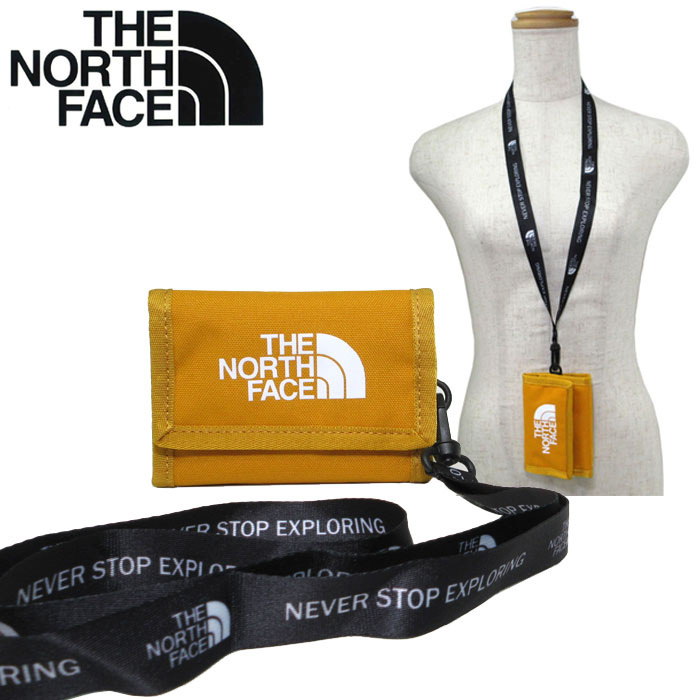 ザ・ノース・フェイス 財布 三つ折り財布 THE NORTH FACE WHITE LABEL COLLECTION ストラップ付 フラップ ウォレット ミニ NN2PN16M GYE/GOLD YELLOW(ゴールドイエロー) メンズ レディース 