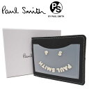 【 新古品（Sランク/展示品）】 ピー エス ポール スミス 財布 二つ折り財布(小銭入れなし) PS Paul Smith Happy ハッピー フェイス ウォレット M2A 5321 HFACE 79(ブラック) 新品同様 メンズ 送料無料