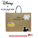 ディズニーコラボ!! コーチ アウトレット COACH ディズニー ミッキー COACH×DISNEY コラボ 紙袋 横長タイプ Mサイズ：30×40×15 (非売品入手困難) ショッパー ショ袋 コーチ バッグ 