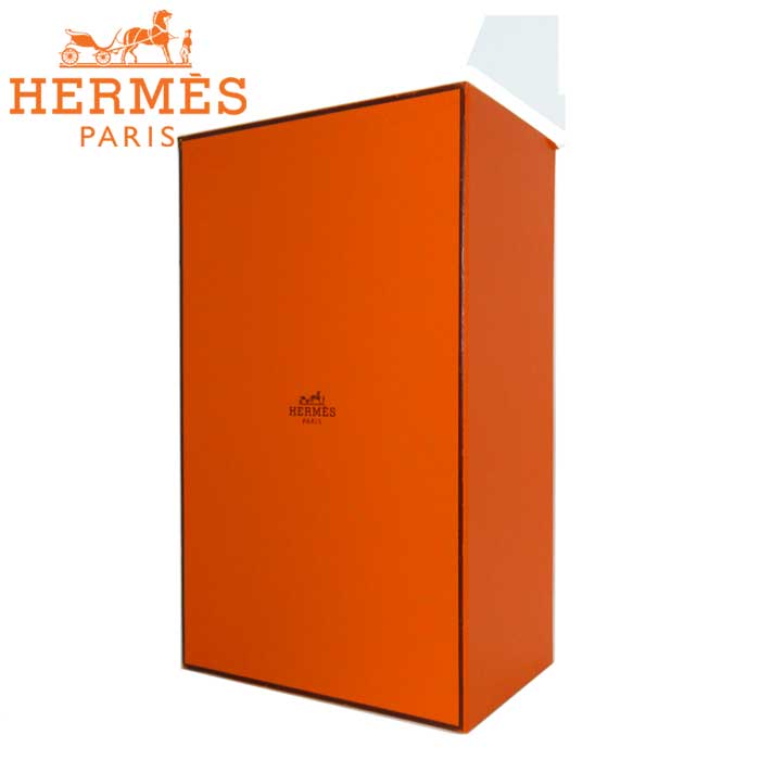 【単品購入可 / 訳あり Kタイプ】エルメス HERMES 専用箱 / スライド式 専用BOX ギフトボックス　■縦：36cm×横：21.5cm×幅：14cm(靴/シューズ/多目的用)■ (非売品入手困難) オレンジ系 【代金引換不可】【ギフト】