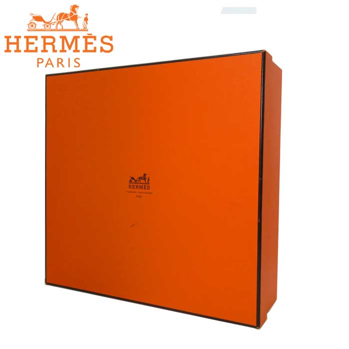 【単品購入可 / 訳あり Mタイプ】エルメス HERMES 専用箱 / 専用BOX ギフトボックス　 ■縦：36cm×横：33.5cm×幅：10cm(バッグ/多目的用)■ (非売品入手困難) オレンジ系 【代金引換不可】【ギフト】 1