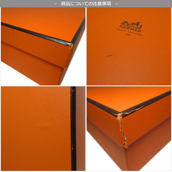 【単品購入可 / 訳あり Mタイプ】エルメス HERMES 専用箱 / 専用BOX ギフトボックス　 ■縦：36cm×横：33.5cm×幅：10cm(バッグ/多目的用)■ (非売品入手困難) オレンジ系 【代金引換不可】【ギフト】 3