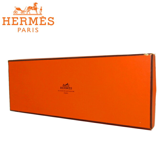 【単品購入可 / A2タイプ 訳あり】エルメス HERMES 専用箱 / 専用BOX ギフトボックス　■縦：12.5cm×横：35.5cm×幅：2cm(長手袋/多目的用)■ (非売品入手困難) オレンジ系 【代金引換不可】【ギフト】