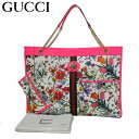 【10%OFF 5/7 09:59迄】グッチ GUCCI トートバッグ レディース 553959 キャンバス×レザー フラワー 花 × 虫柄 プリント ポーチ付き ラージ トート 肩掛け 大きめ ブティックライン　送料無料