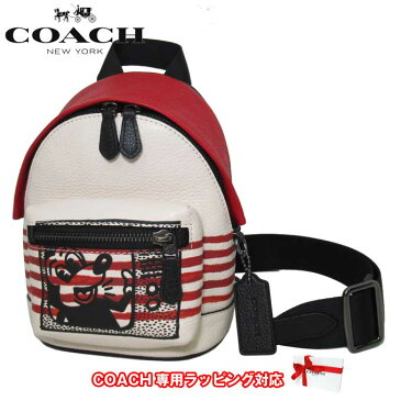 【10%OFF 8/21 09:59迄】●コラボ商品!!● コーチ ショルダーバッグ メンズ COACH C6910 QBTJG ディズニー×キース・ヘリング ミッキー スモール ウエスト ワンショルダー バックパック クロスボディ アウトレット 送料無料【ギフト】