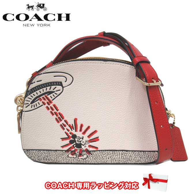 【1000円OFF 4/16 01:59迄】コーチ バッグ ショルダーバッグ COACH ディズニー×キース・ヘリング ミッキー 2WAY セレナ サッチェル 斜め掛け C6976 IMCAH(チョーク×マルチカラー) コラボ商品 アウトレット レディース 送料無料のサムネイル