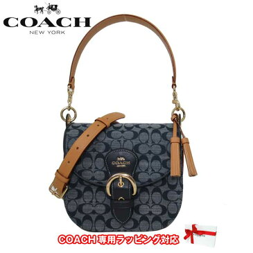 【1000円OFF 9/11 01:59迄】コーチ バッグ ショルダーバッグ COACH シャンブレー デニム シグネチャー クリオ 2WAY ショルダーバッグ 23 タッセル付き C8514 IMDEI(デニムマルチ) アウトレット レディース 送料無料