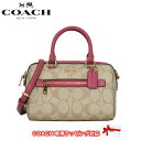 コーチ バッグ ショルダーバッグ COACH シグネチャー ミニ ローアン クロスボディ ミニボストン C9947 IMP4J(ライトカーキ×ルージュ)レディース 送料無料