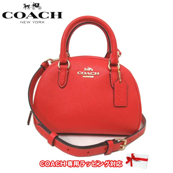 【1000円OFF 5/28 01:59迄】コーチ バッグ ショルダーバッグ COACH シドニー クロスグレインレザー 2WAY サッチェル CA202 IMQRG (マイアミレッド) アウトレット レディース 送料無料のサムネイル
