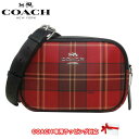 【10%OFF 5/7 09:59迄】コーチ バッグ ショルダーバッグ COACH PVC プレイド プリント タータンチェック柄 ジェイミー カメラバッグ 斜め掛け CC146 SVPM0(レッド×ブラック×マルチカラー)アウトレット レディース 送料無料