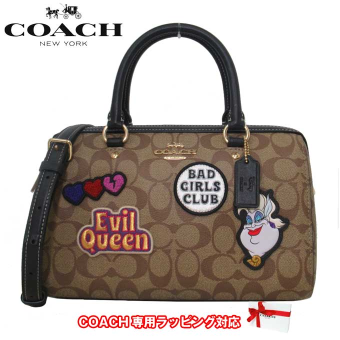 コーチ バッグ ハンドバッグ COACH ディズニー×コーチ ヴィランズ シグネチャー パッチ ローアン 2WAY サッチェル ボストンバック CC149 IME7V(カーキ×マルチカラー) アウトレット レディース 送料無料