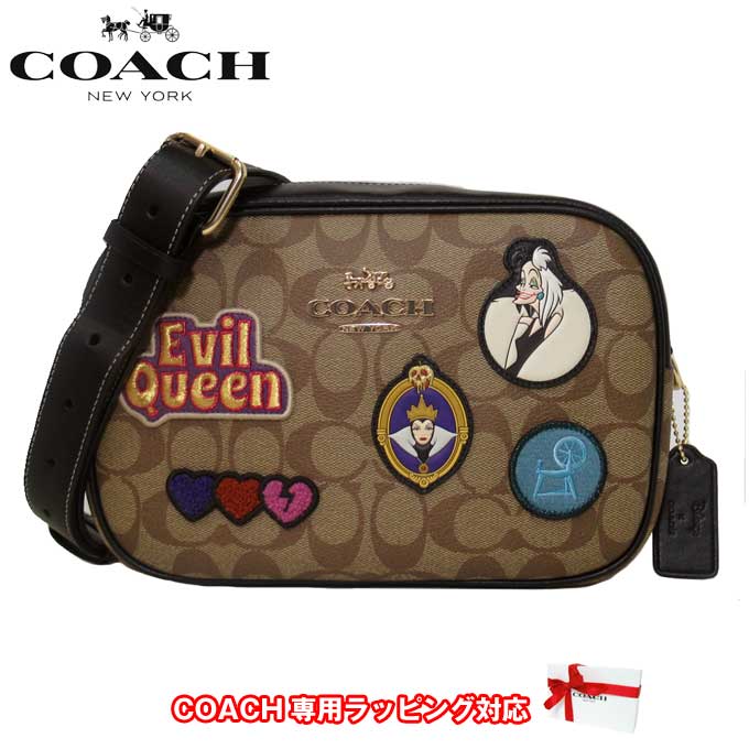 ショルダーバッグ 【10%OFF 6/2 09:59迄】コーチ バッグ ショルダーバッグ COACH ディズニー×コーチ ヴィランズ シグネチャー パッチ ジェイミー カメラバッグ 斜め掛け CC151 IME7V(カーキ×マルチカラー) アウトレット レディース 送料無料